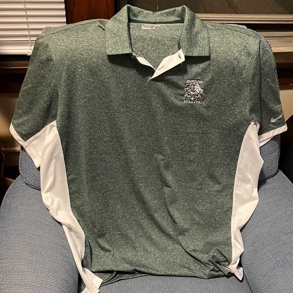 Whistling Straits Nike Dri-Fit Green/White Golf Polo Size XL